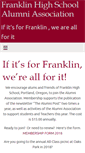 Mobile Screenshot of franklinhighalumni.org